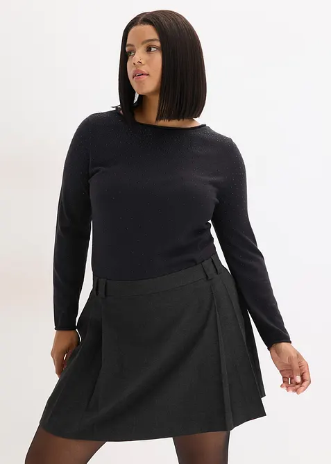 Finstickad tröja av viskosmix med mjukt fall, bonprix