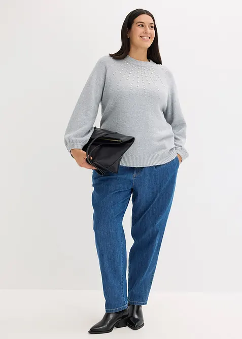 Tröja med pärlor, bonprix