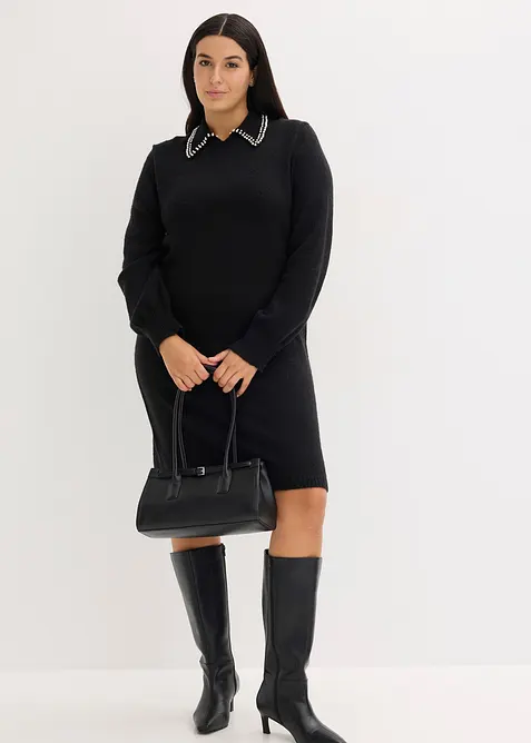 Stickad kl&auml;nning, bonprix