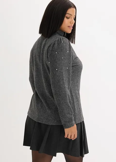 Fleecetopp i följsam viskosmix, bonprix