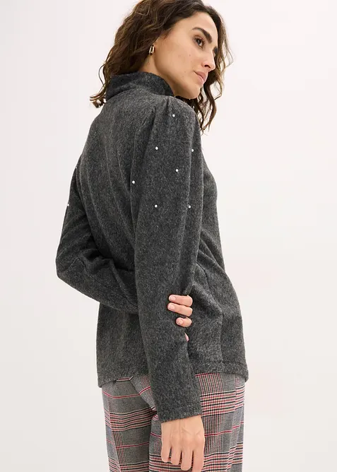 Fleecetopp i följsam viskosmix, bonprix