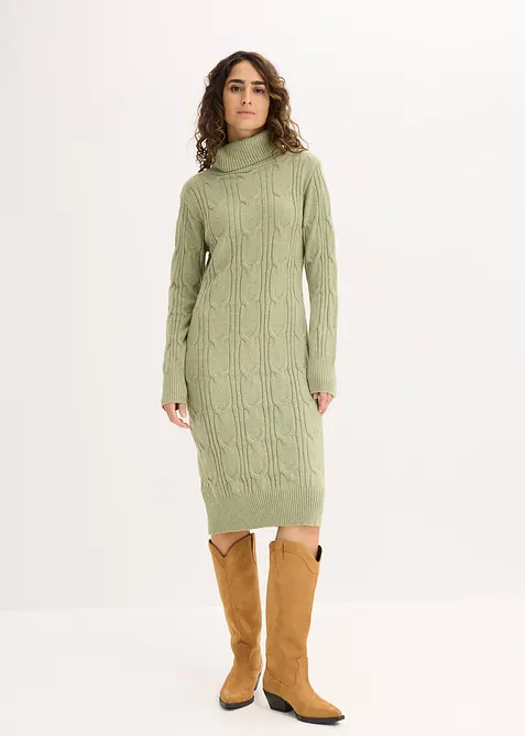 Stickad klänning, bonprix