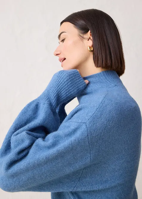 Tröja i ylleblandning med alpackaull, bonprix