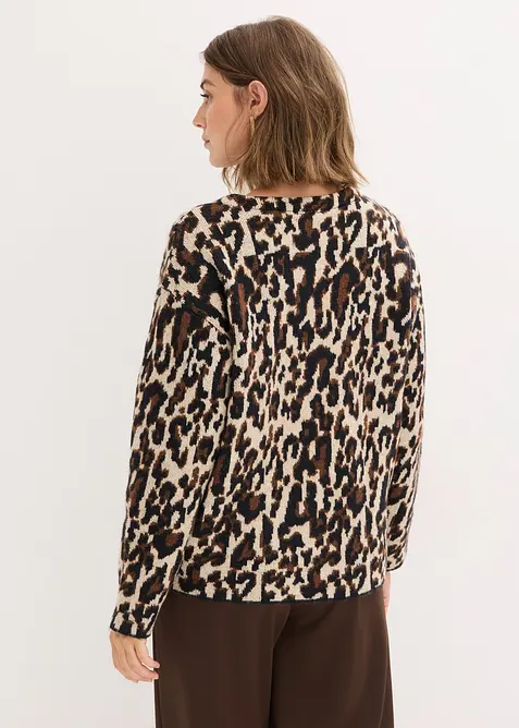 Cardigan i jacquard, bonprix