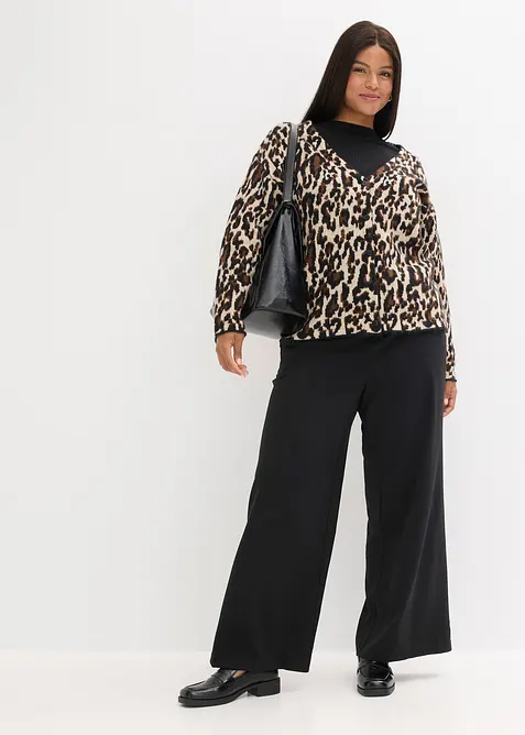 Cardigan i jacquard, bonprix