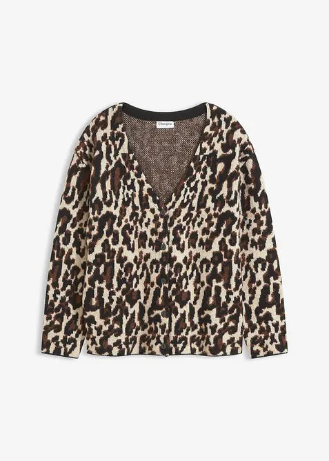 Cardigan i jacquard, bonprix