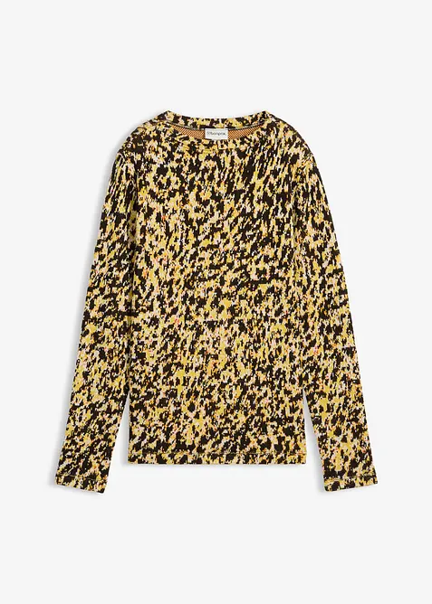 Stickad topp i figurn&auml;ra modell, bonprix