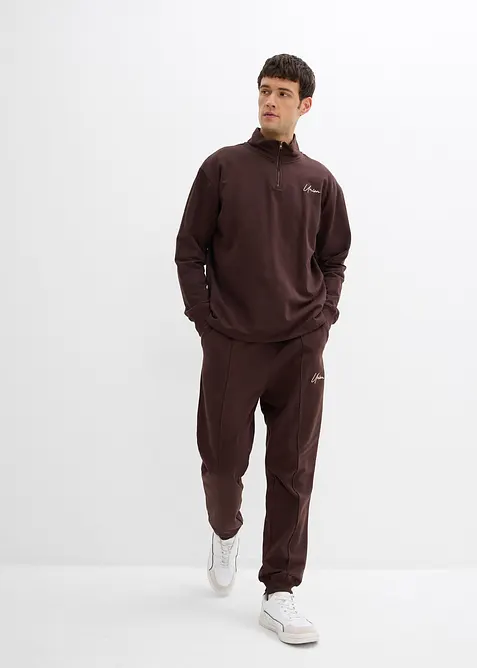 Träningsoverall av bomull (2 delar) Loose Fit, bonprix