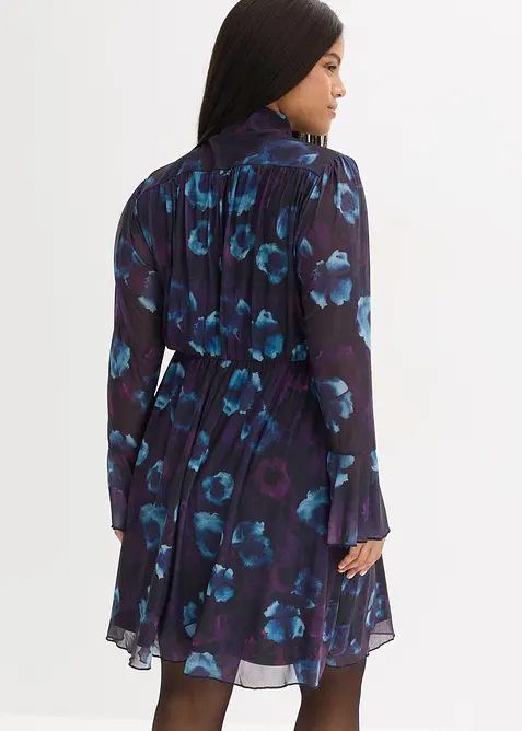 Klänning av mjuk mesh, bonprix