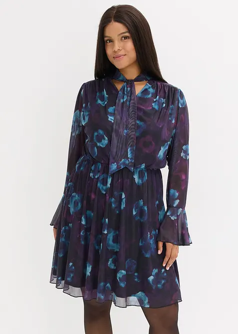 Klänning av mjuk mesh, bonprix