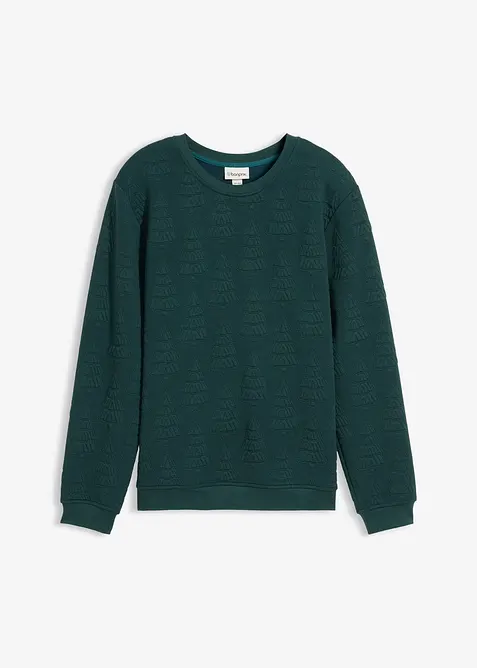 Sweatshirt med julgransmönster, bonprix