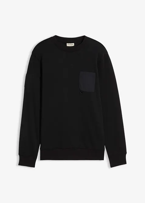 Sweatshirt med bröstficka av ekologisk bomull, bonprix