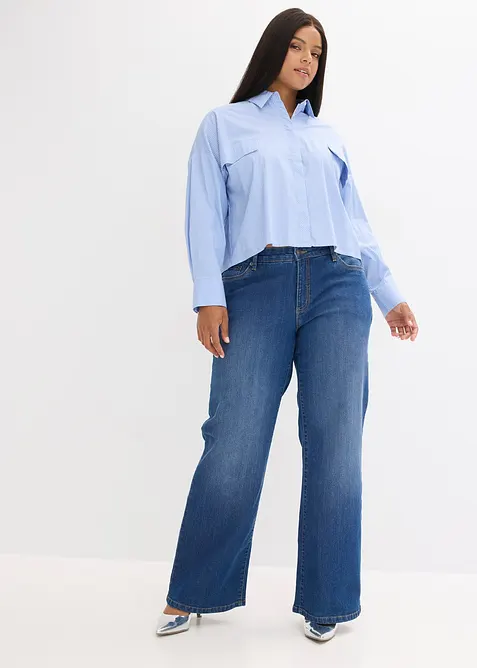 Oversizeblus i bomullsmix, bonprix