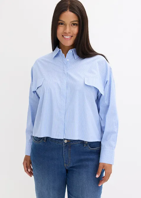 Oversizeblus i bomullsmix, bonprix