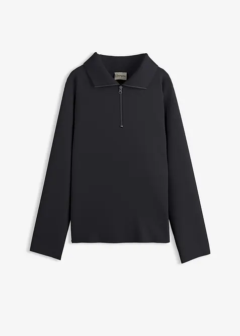 Tröja av viskosmix, med krage, bonprix