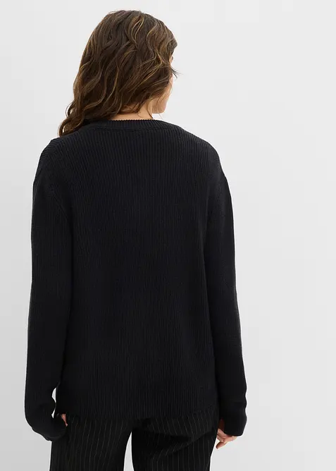 Cardigan med rund halsringning, bonprix