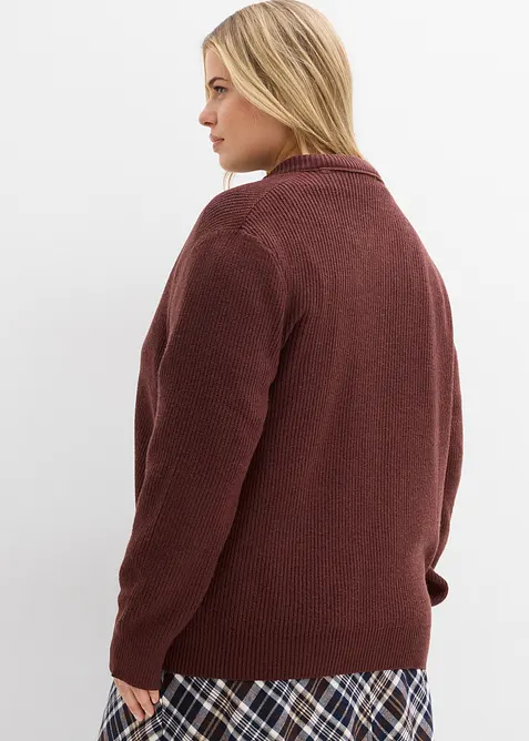 Cardigan med rund halsringning, bonprix