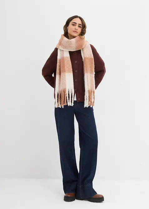 Cardigan med rund halsringning, bonprix
