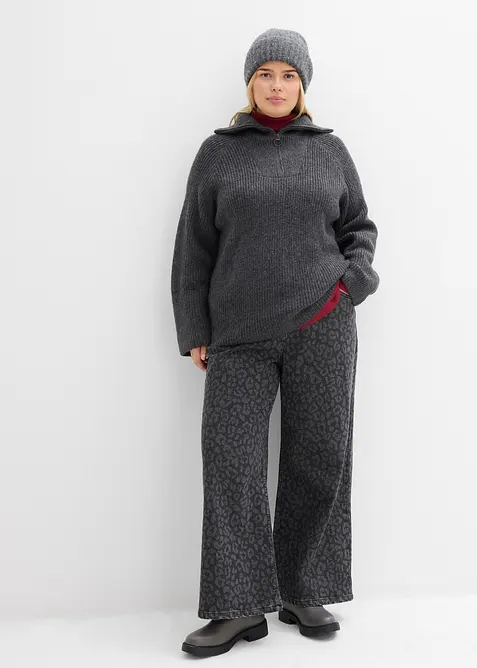 Wide Leg Jeans Mid Waist, bonprix