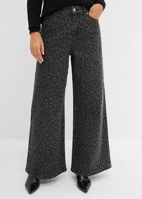 Wide Leg Jeans Mid Waist, bonprix