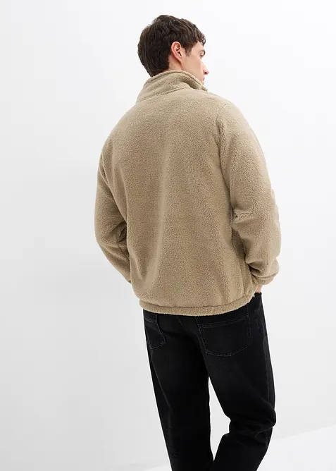 Teddyfleecetr&ouml;ja med fickor med dragkedja, bonprix