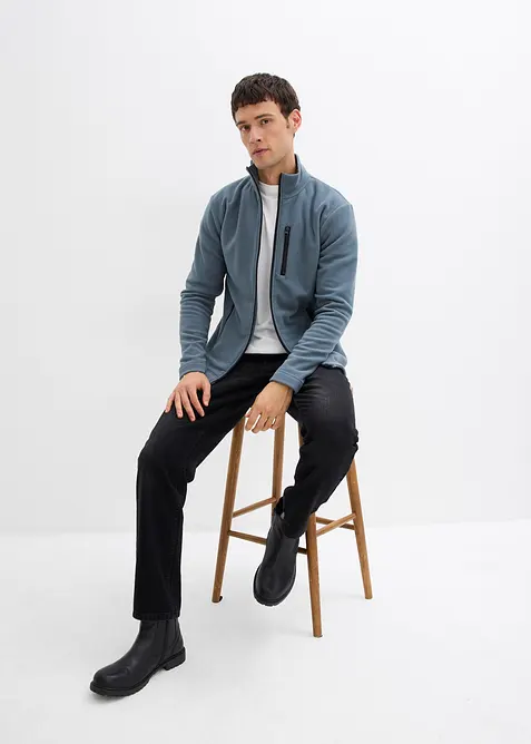 Mjuk fleecejacka  med fickor med dragkedja, bonprix