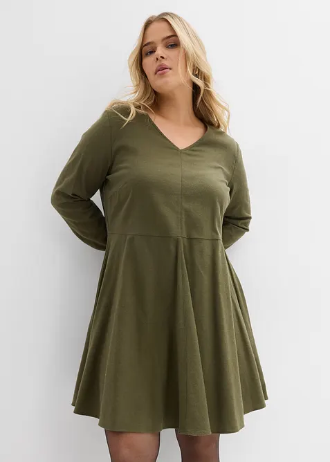 Klänning i bomullsflanell, bonprix