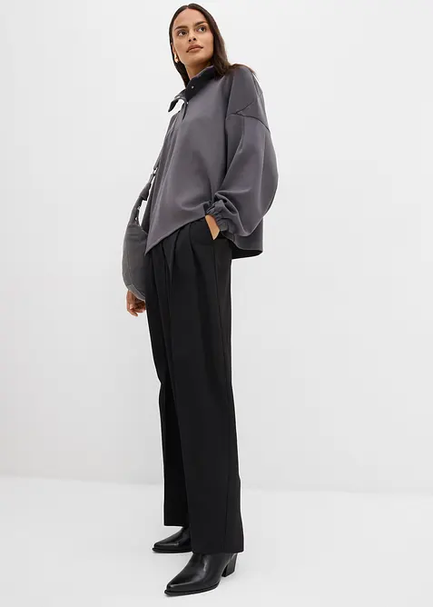 Oversizesweatshirt i stabil trikå, bonprix