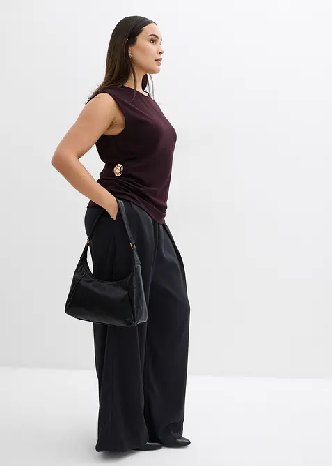 Linne i kr&auml;pp med prydnadssp&auml;nne, bonprix