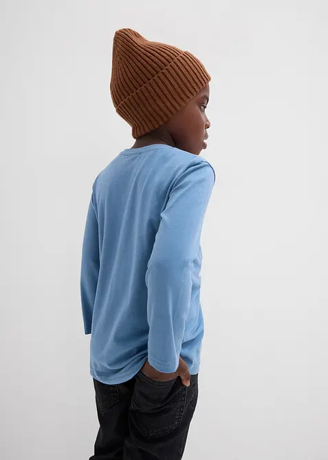 Långärmad tröja med ekologisk bomull (3-pack), bonprix