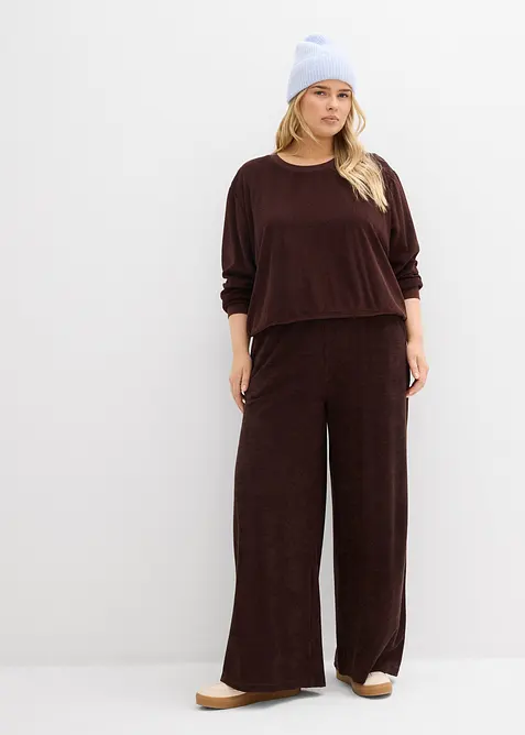 Sweatshirt av mjuk frott&eacute;, bonprix