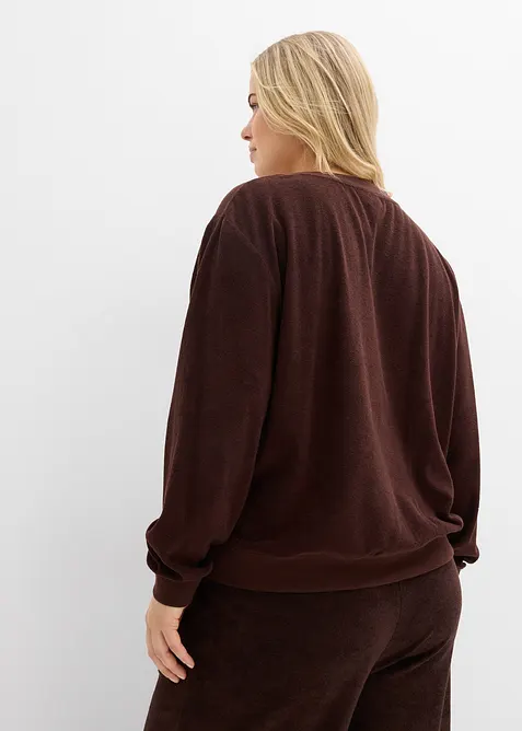Sweatshirt av mjuk frott&eacute;, bonprix