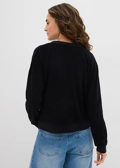 Sweatshirt av mjuk frotté, bonprix