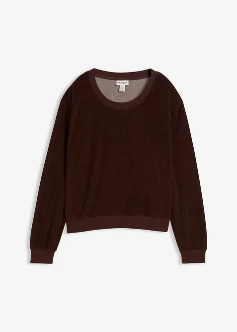 Sweatshirt av mjuk frott&eacute;, bonprix