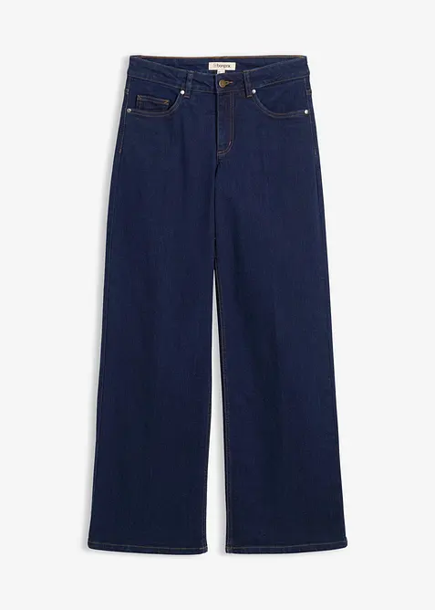 Jeans i Straight modell med ekologisk bomull och Mid Waist, bonprix