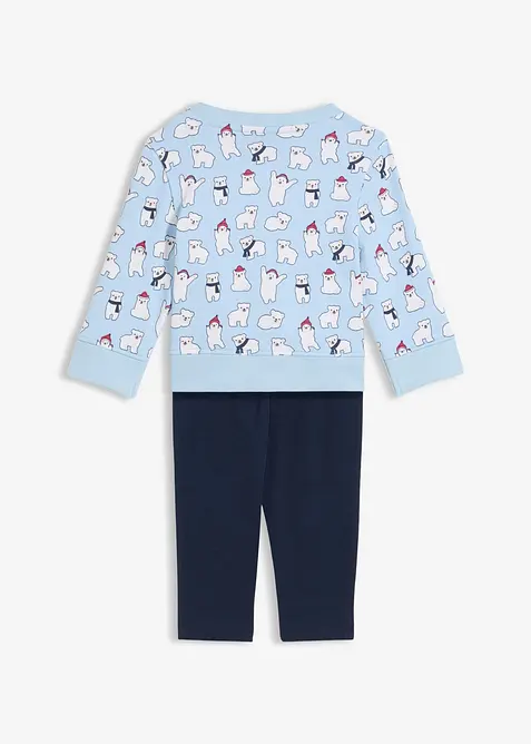 Sweatshirt och leggings av ekologisk bomull (2 delar), bonprix