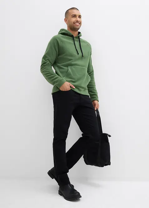 Mjuk fleecetröja med huva, bonprix