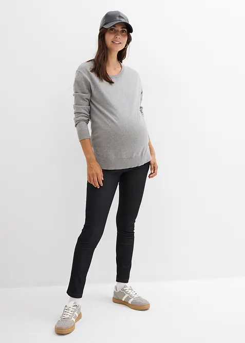Stretchiga mammaleggings med jeanslook, bonprix