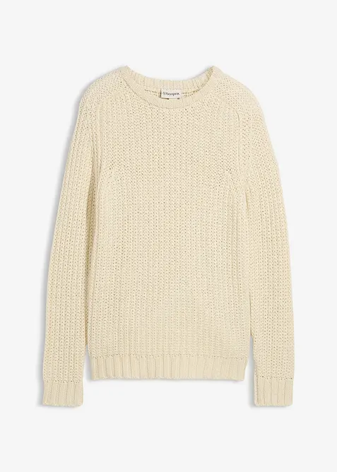 Grovstickad tröja av mjuk bomullsmix, bonprix