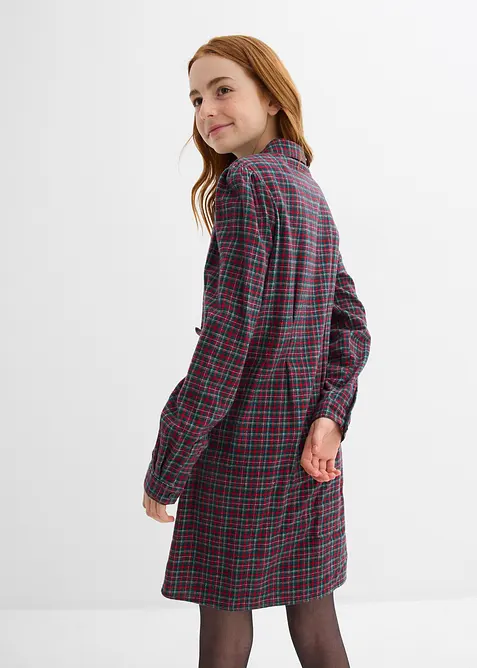 Skjortklänning i flanell, bonprix