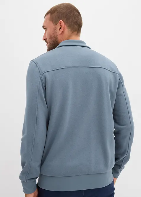 Sweatjacka i materialmix, bonprix