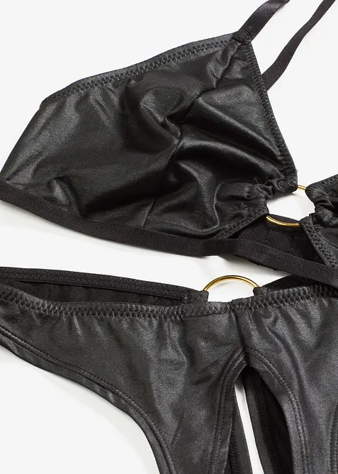 Bralette och stringtrosa ouvert (2 delar), bonprix