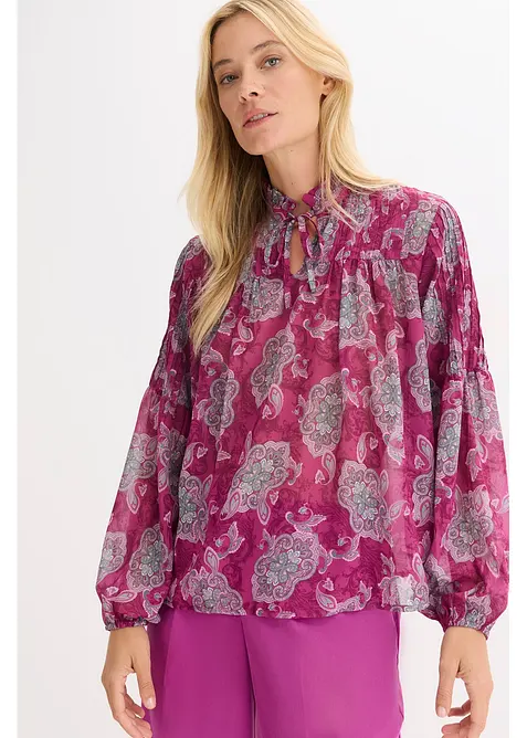 Chiffongtunika med paisleymönster, bonprix