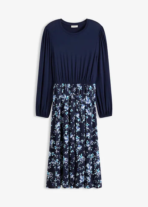 Jerseyklänning i viskosmix, bonprix