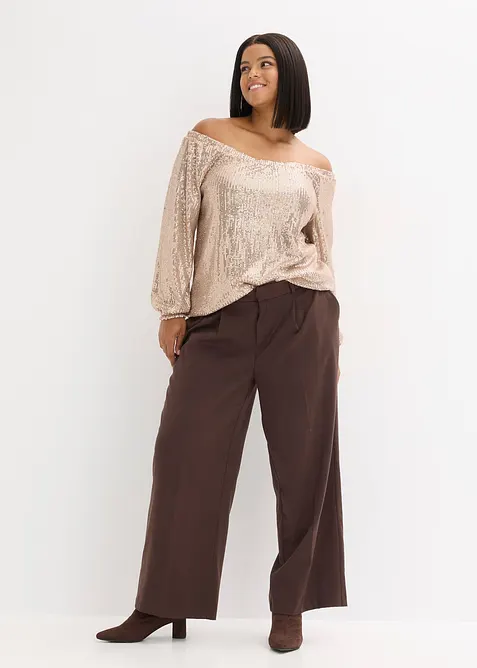 Singoallatopp i oversizemodell med paljetter, bonprix