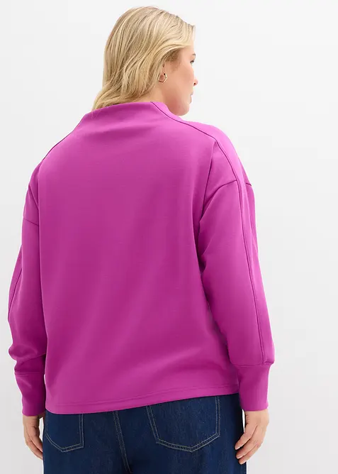 Oversizeweatshirt i mjuk och stabil trikå, bonprix