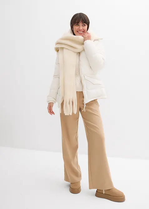 Quiltad jacka med teddykrage, bonprix