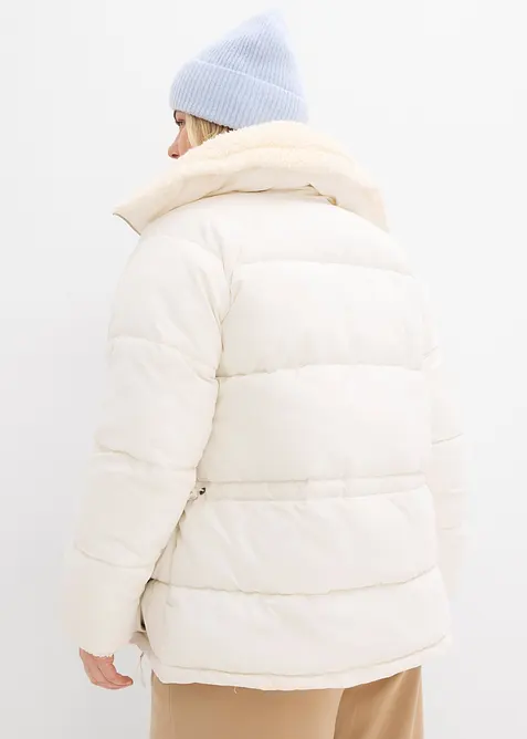 Quiltad jacka med teddykrage, bonprix