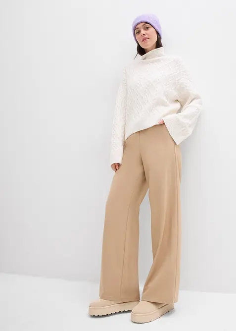 Flätstickad tröja, bonprix