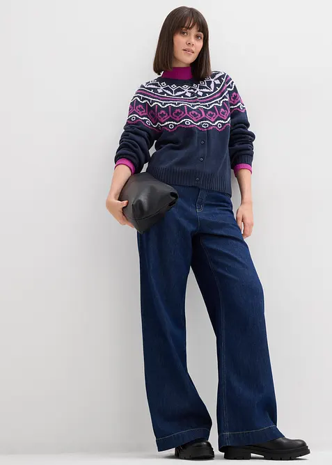 Lusem&ouml;nstrad oversizecardigan, bonprix